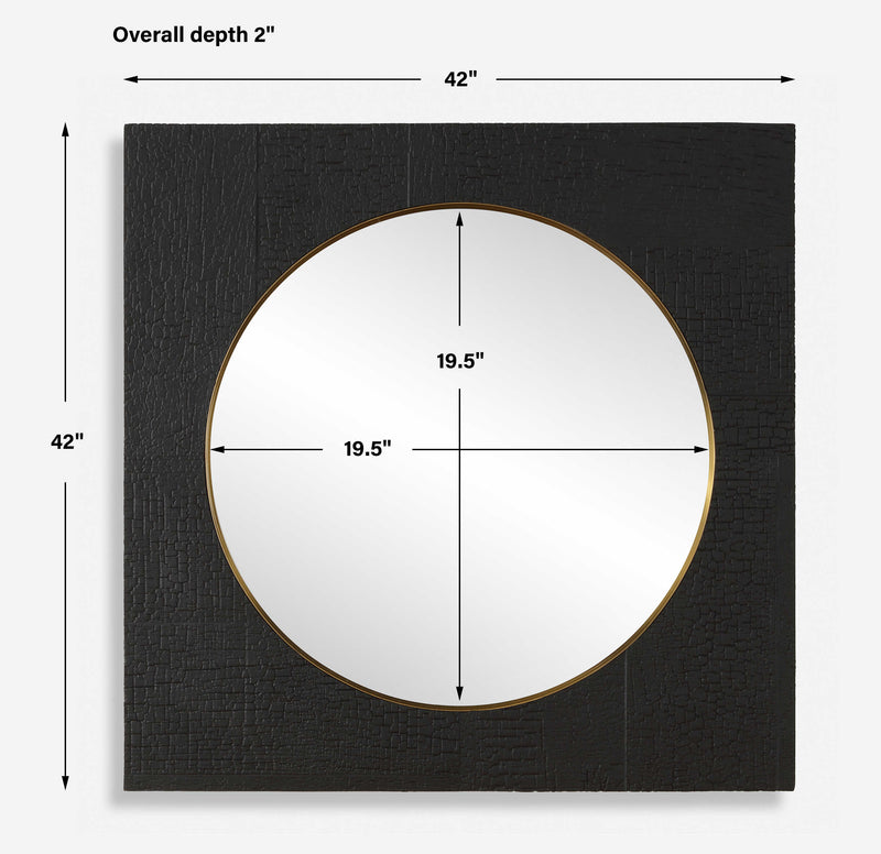 Uttermost 09984 Ember Black Square Mirror