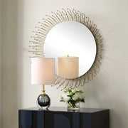 Uttermost 09985 Aga Round Gold Mirror