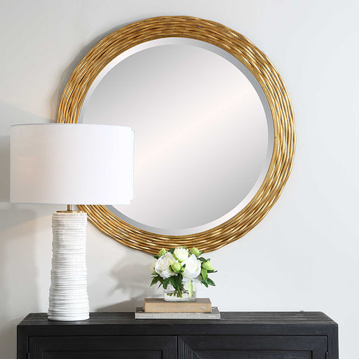 Uttermost 08193 Celeste Gold Round Mirror