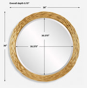 Uttermost 08193 Celeste Gold Round Mirror