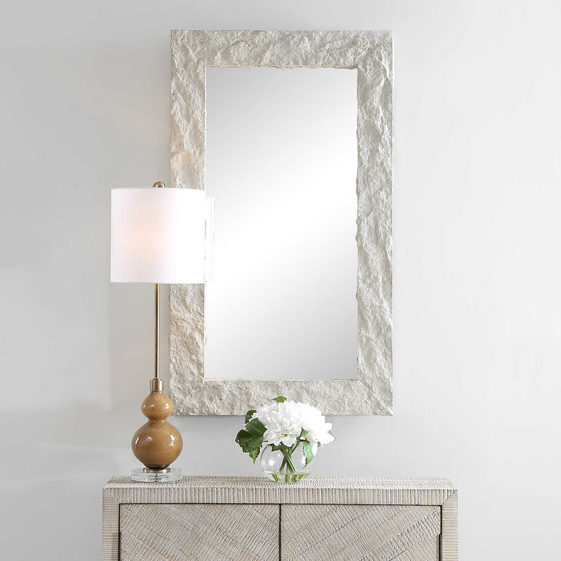 Uttermost 08187 Quarry Rectangle Stone Veneer Mirror
