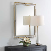 Uttermost 08188 It's All Connected Rectangle Brass Mirror