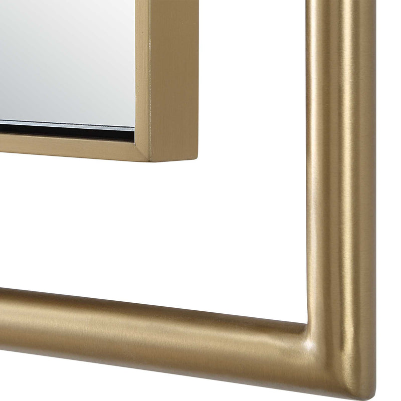 Uttermost 08188 It's All Connected Rectangle Brass Mirror