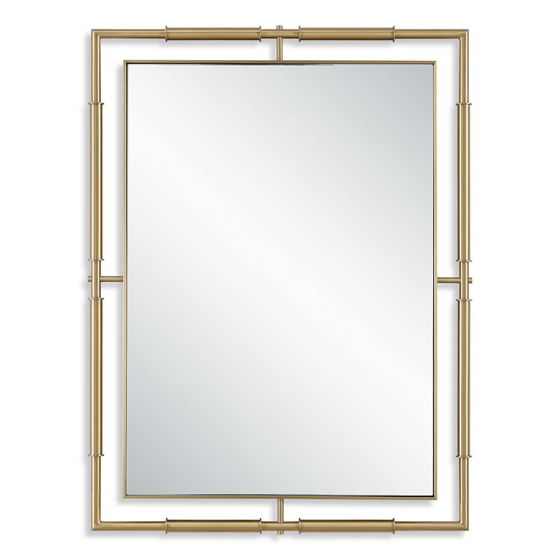 Uttermost 08188 It's All Connected Rectangle Brass Mirror