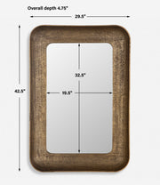 Uttermost 07087 Alvaro Antique Brass Mirror