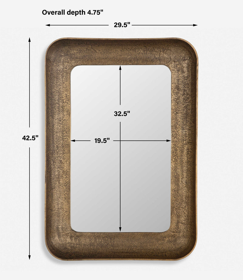 Uttermost 07087 Alvaro Antique Brass Mirror