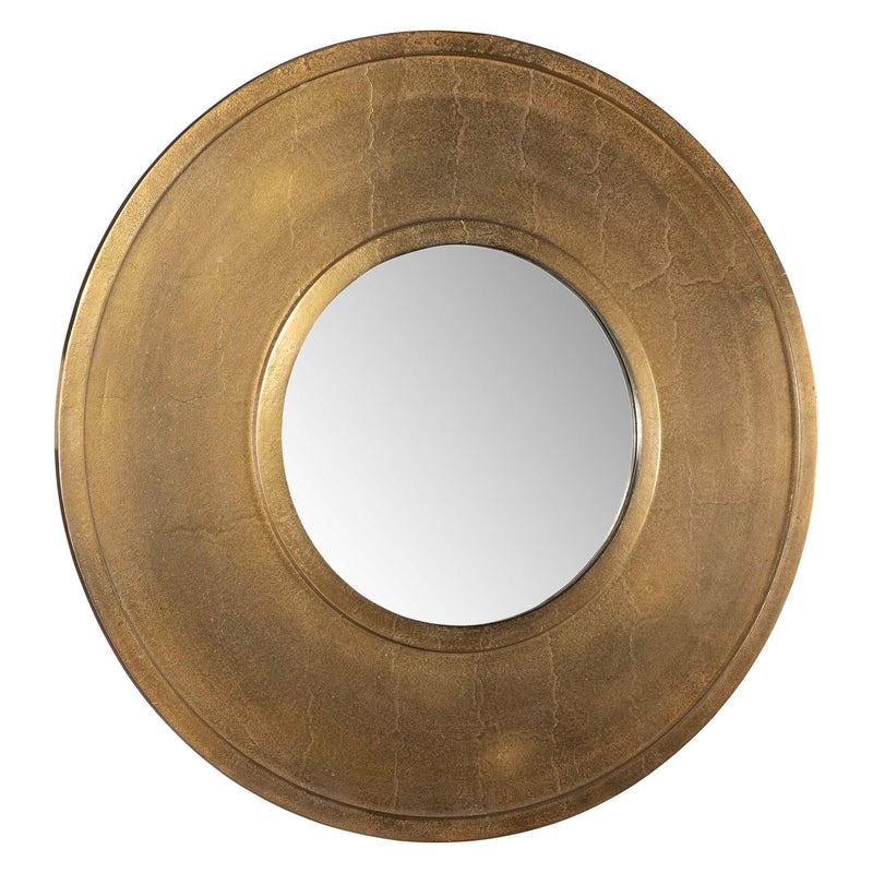Uttermost 07088 Axel Round Brass Mirror