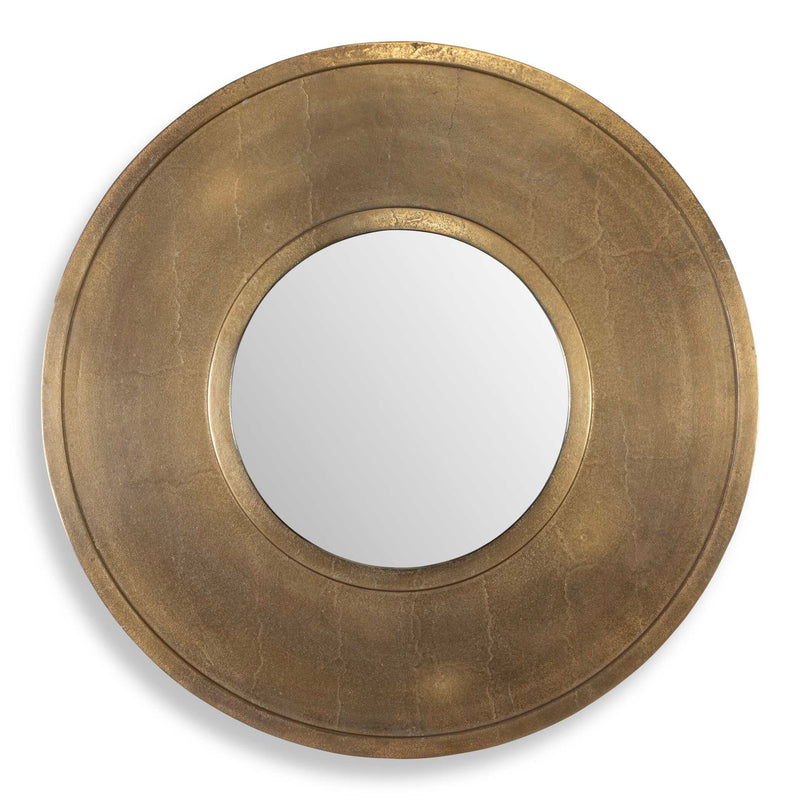 Uttermost 07088 Axel Round Brass Mirror