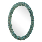 Uttermost 08183 Bonaire Teal Blue Oval Mirror