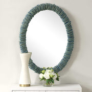 Uttermost 08183 Bonaire Teal Blue Oval Mirror