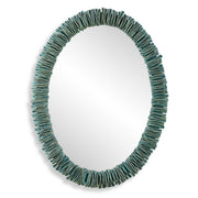 Uttermost 08183 Bonaire Teal Blue Oval Mirror