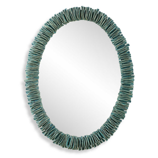 Uttermost 08183 Bonaire Teal Blue Oval Mirror