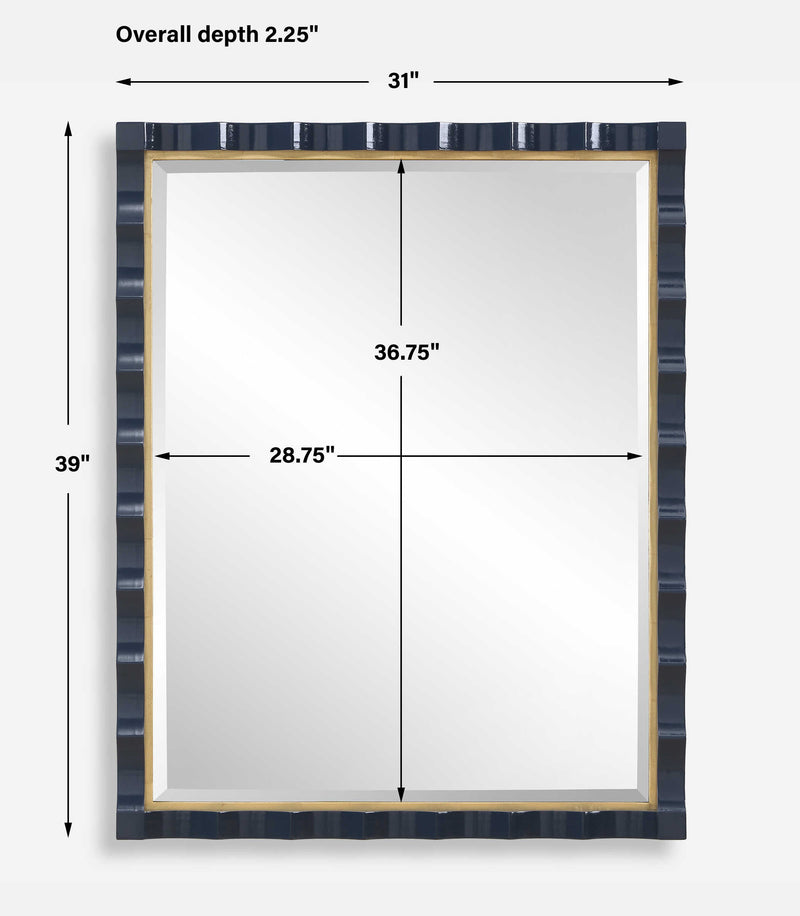 Uttermost 08207 Gulf Navy Blue Mirror