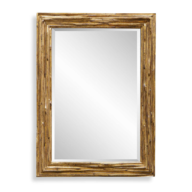 Uttermost 08213 Overlap Teak Wood Mirror