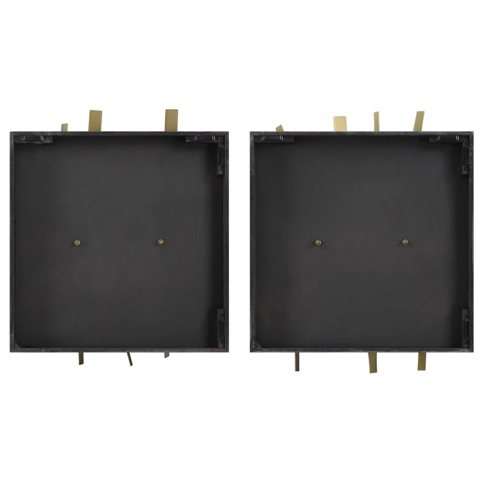 Uttermost 04382 Crosshatch Metal Wall Decor Set/2