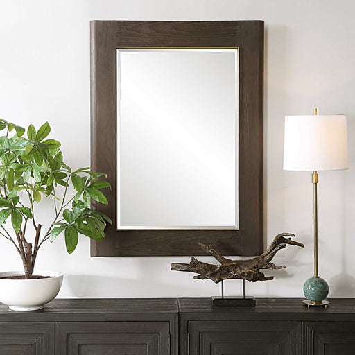Uttermost 08218 Catron Aged Walnut Mirror