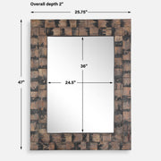 Uttermost 08214 Burke Wooden Mirror