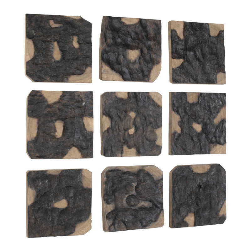 Uttermost 04383 Ignite Wood Wall Decor Set/9