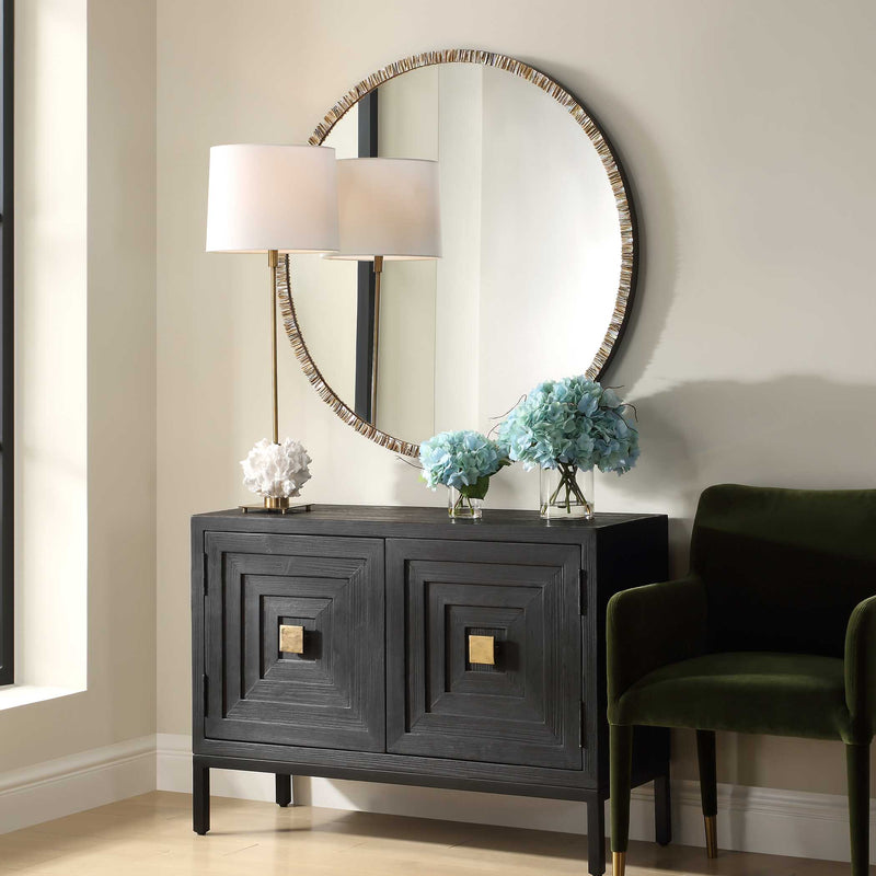 Uttermost 08246 Odeon Shell Inlay Round Mirror