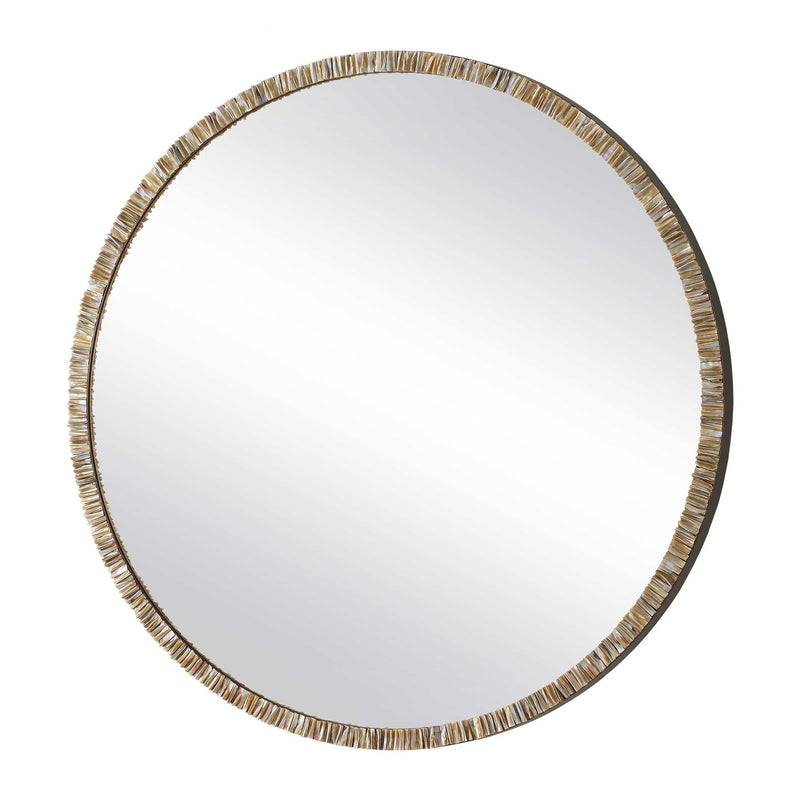 Uttermost 08246 Odeon Shell Inlay Round Mirror