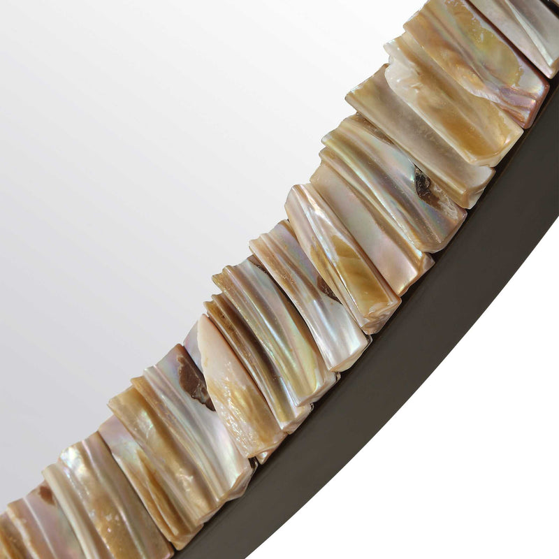 Uttermost 08246 Odeon Shell Inlay Round Mirror