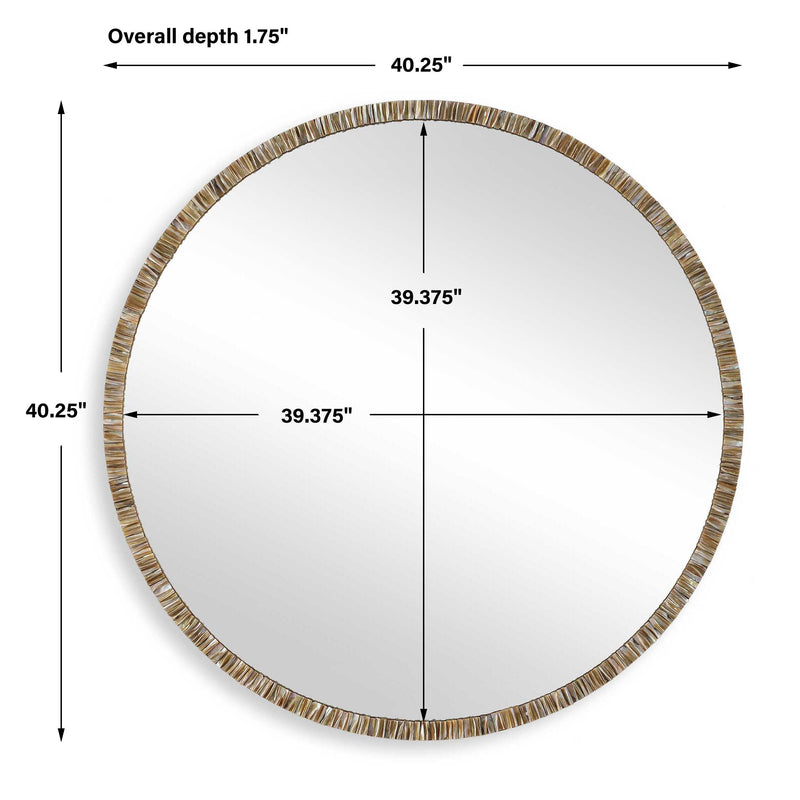 Uttermost 08246 Odeon Shell Inlay Round Mirror