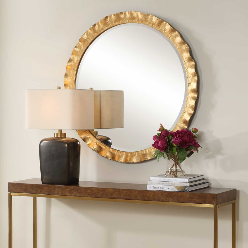 Uttermost 08257 Haya Round Gold Mirror