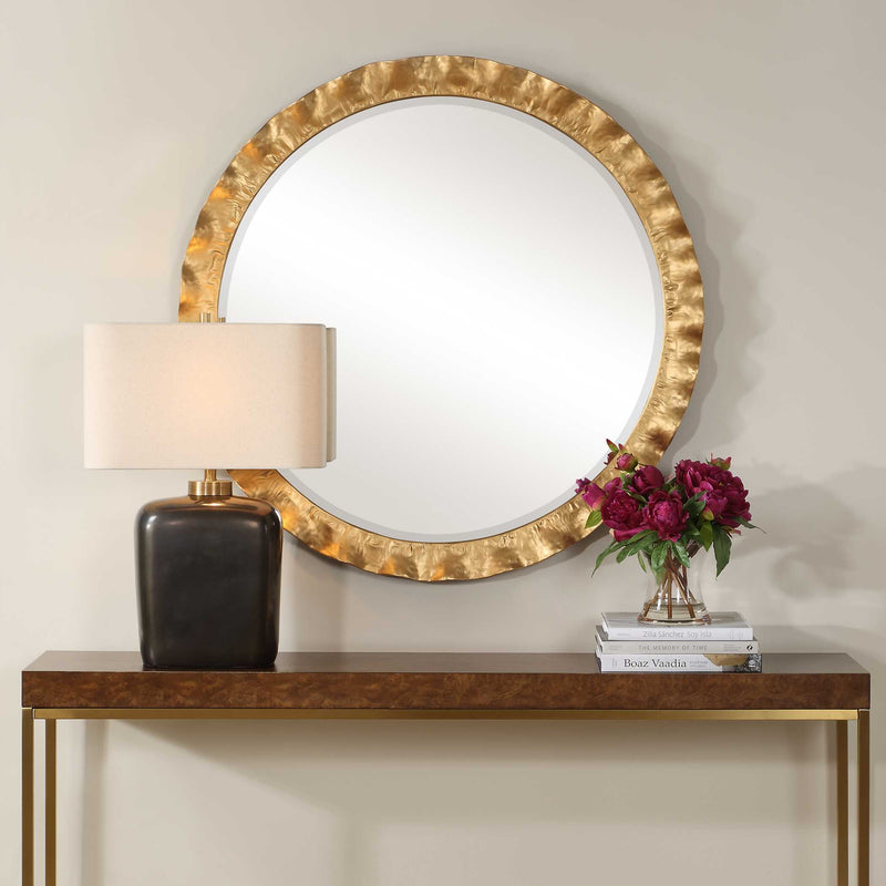 Uttermost 08257 Haya Round Gold Mirror