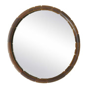Uttermost 08259 Auger Amber Glass Round Mirror
