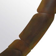 Uttermost 08259 Auger Amber Glass Round Mirror