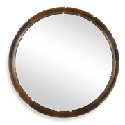 Uttermost 08259 Auger Amber Glass Round Mirror