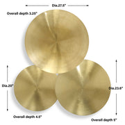 Uttermost 04388 Cymbalic Round Brass Wall Art Set/3