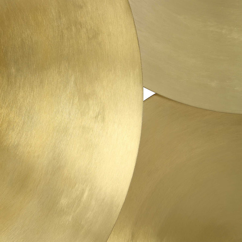Uttermost 04388 Cymbalic Round Brass Wall Art Set/3