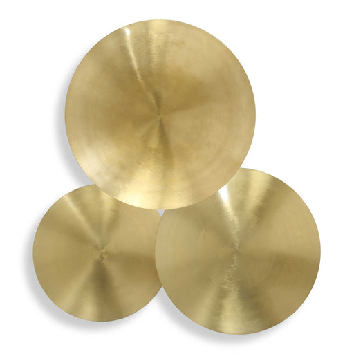 Uttermost 04388 Cymbalic Round Brass Wall Art Set/3