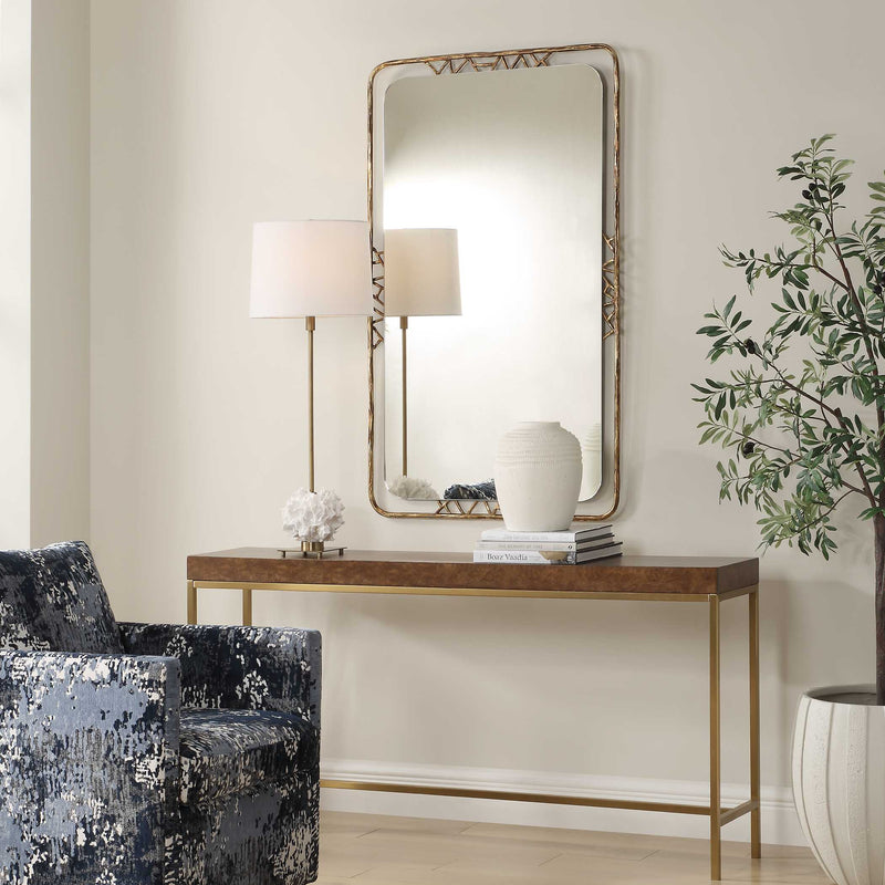 Uttermost 08268 Tahoma Antiqued Gold Mirror