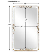 Uttermost 08268 Tahoma Antiqued Gold Mirror