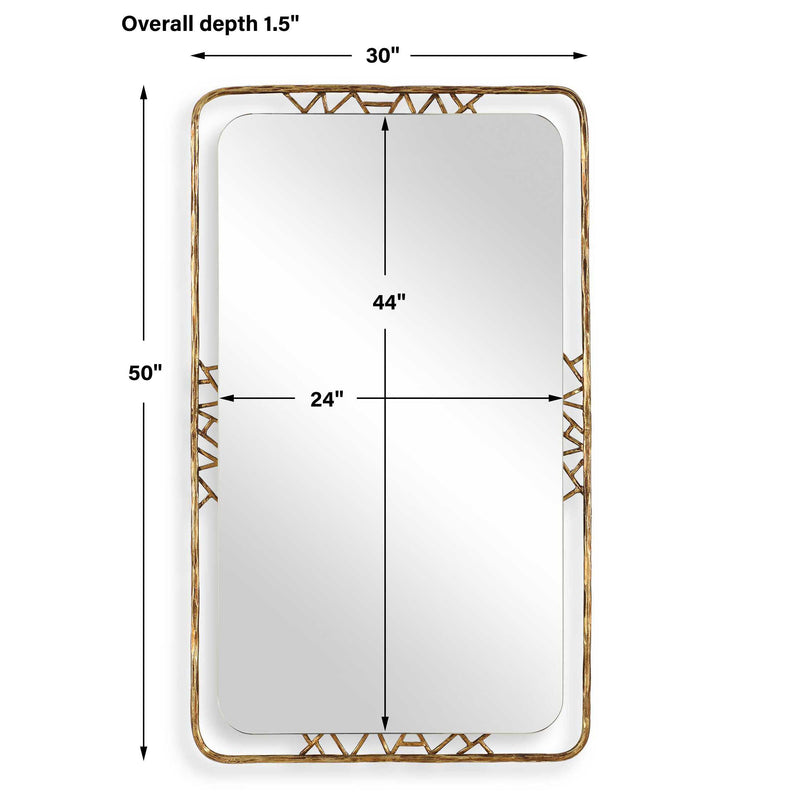 Uttermost 08268 Tahoma Antiqued Gold Mirror
