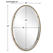 Uttermost 08266 Twisted Branch Oval Mirror