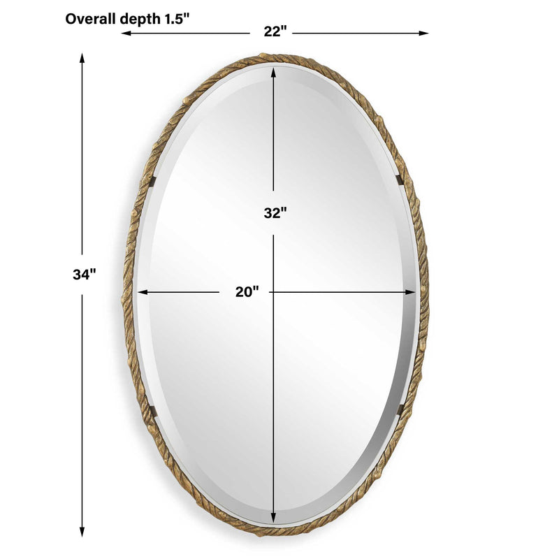 Uttermost 08266 Twisted Branch Oval Mirror
