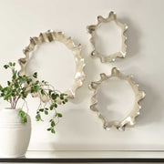 Uttermost 04386 Ripple Effect Silver Wall Art Set/3