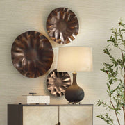 Uttermost 04390 Peonia Outdoor Bronze Wall Art Set/3