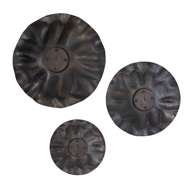 Uttermost 04390 Peonia Outdoor Bronze Wall Art Set/3