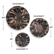Uttermost 04390 Peonia Outdoor Bronze Wall Art Set/3