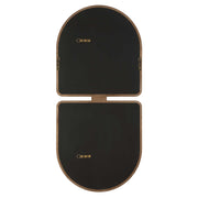 Uttermost Jacques 08282 light natural wood modern art deco mirror with grooved wood frame, 22 in. W x 48 in. H