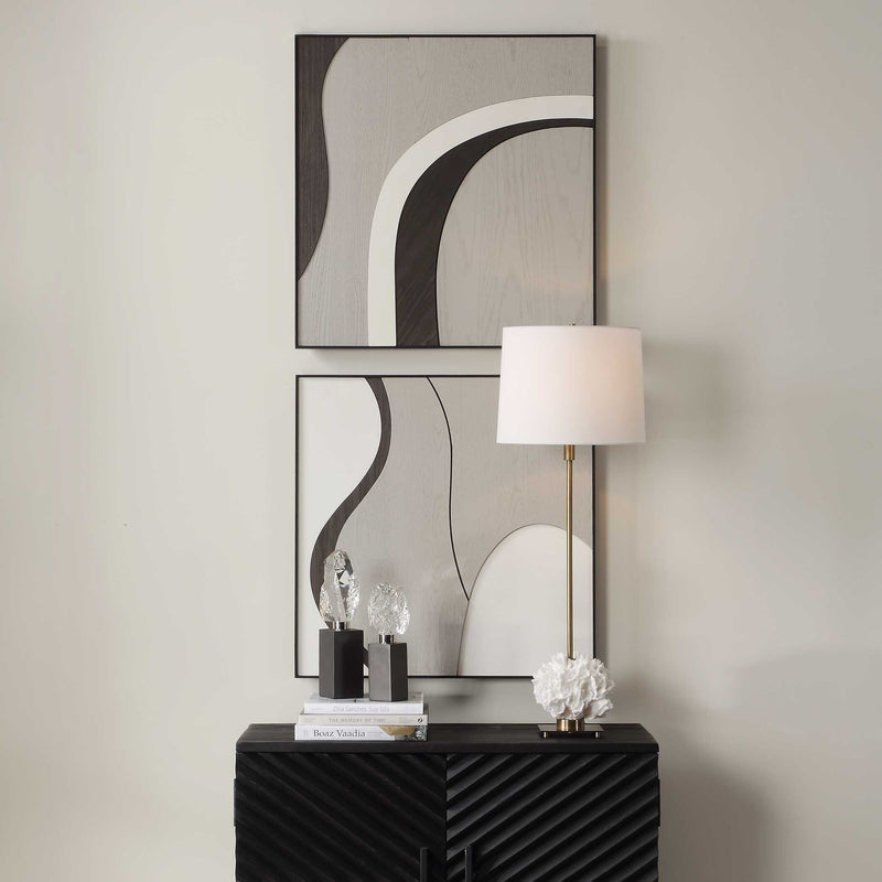 Uttermost 04387 Joel Modern Wood Wall Art Set/2