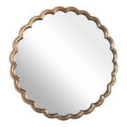 Uttermost 08277 Cerrito Antique Brass Round Mirror