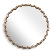 Uttermost 08277 Cerrito Antique Brass Round Mirror