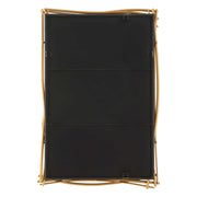 Uttermost Curved Branches 08278 lightly antiqued gold leaf modern rectangle bathroom vanity mirror with layered hand forged iron frame, 27 in. W x 39 in. H