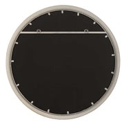 Uttermost Florian 08262 high gloss warm white modern round mirror with rounded iron profile, 39 in. W x 39 in. H