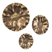Uttermost 04391 Peonia Outdoor Gold Wall Art Set/3
